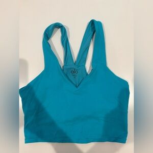 Alo Airbrush Real Bra Tank Blue